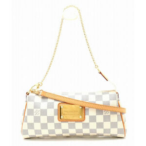 Louis Vuitton Damier Azur White Eva Accessory Clutch Chain Shoulder Bag